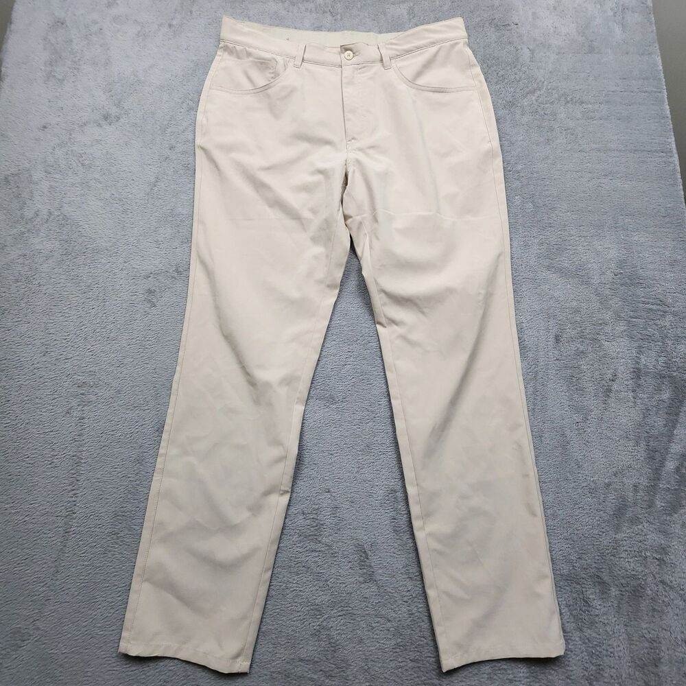 FootJoy Moxie 5 Pocket Golf Pants Mens 35x30 Beige Performance Lightweight